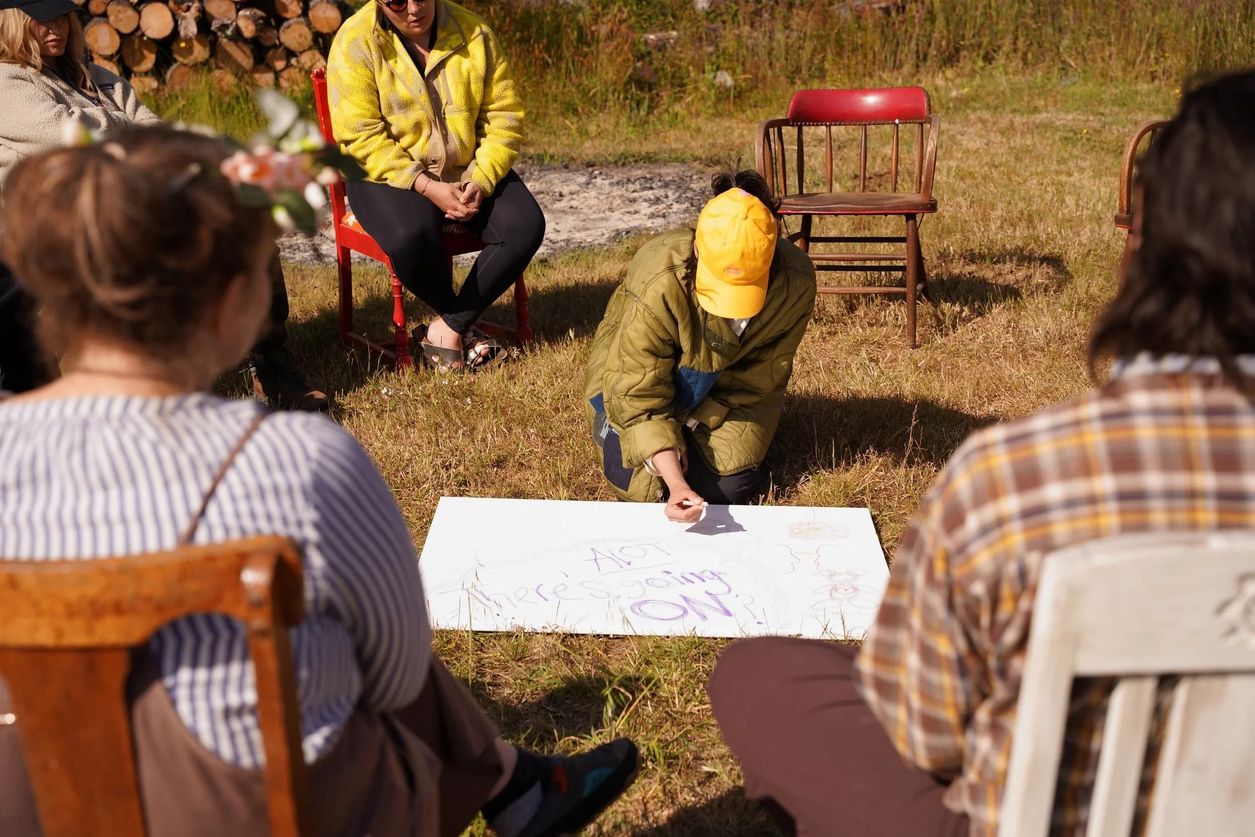 Collaborative art projects in nature